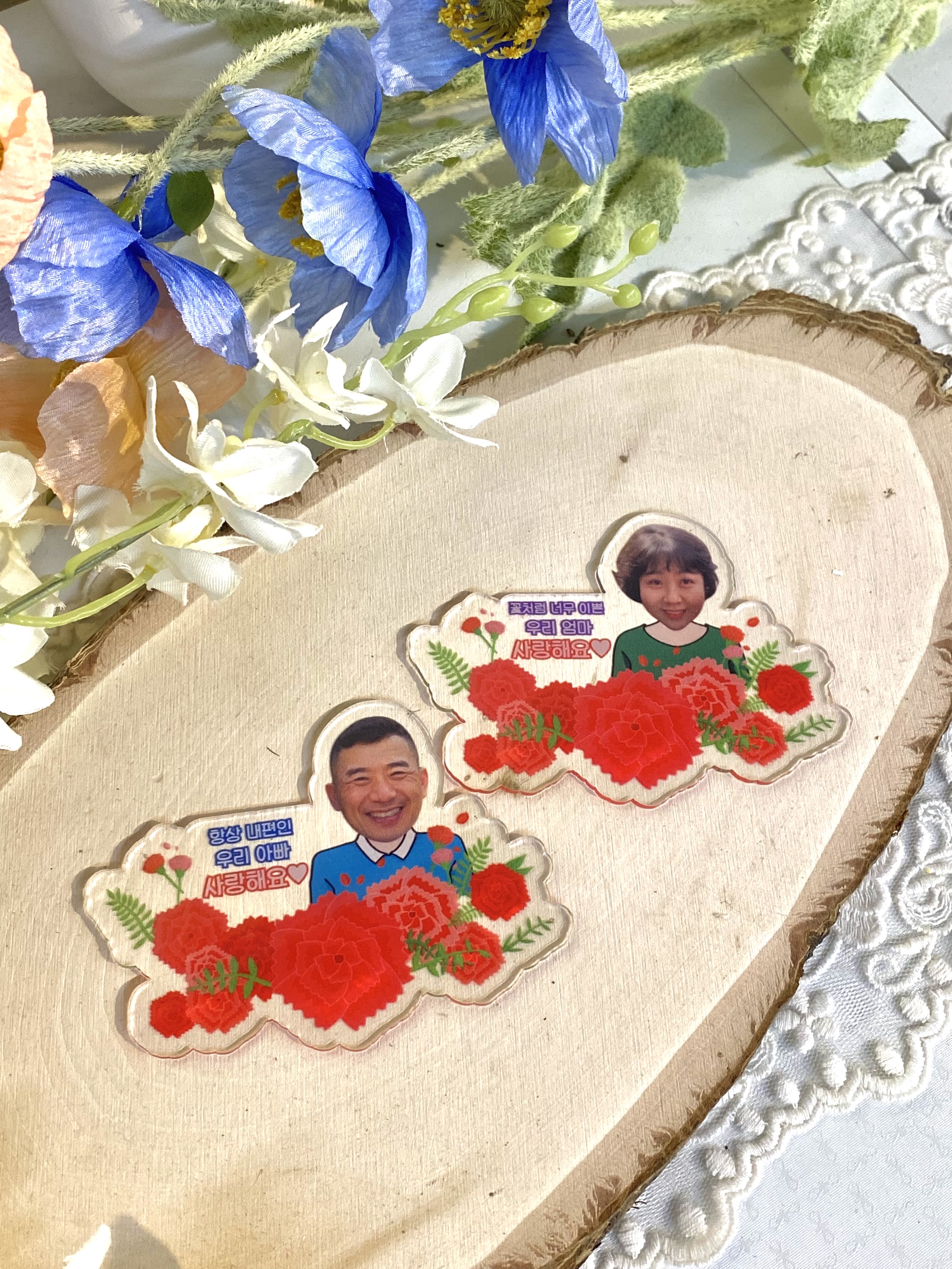 아크릴 카네이션 브로치