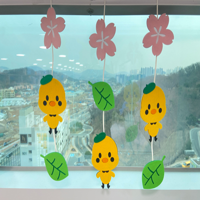 [새학기초특가] 봄꽃 병아리 모빌DIY(1줄)