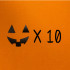 할로윈 펌킨 표정스티커 (10개묶음) 호박 눈, 호박 입
