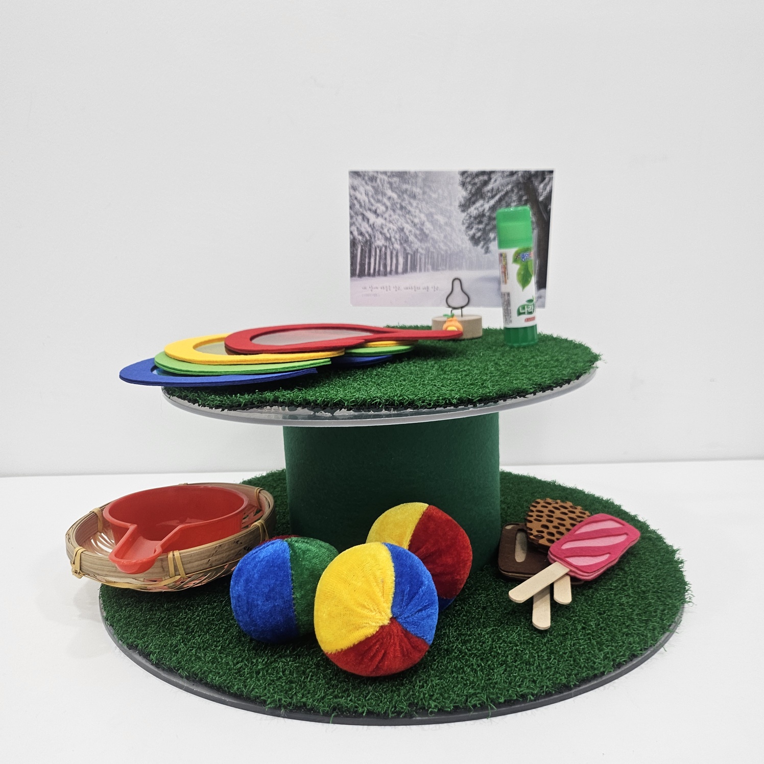 2단 잔디교구장식장