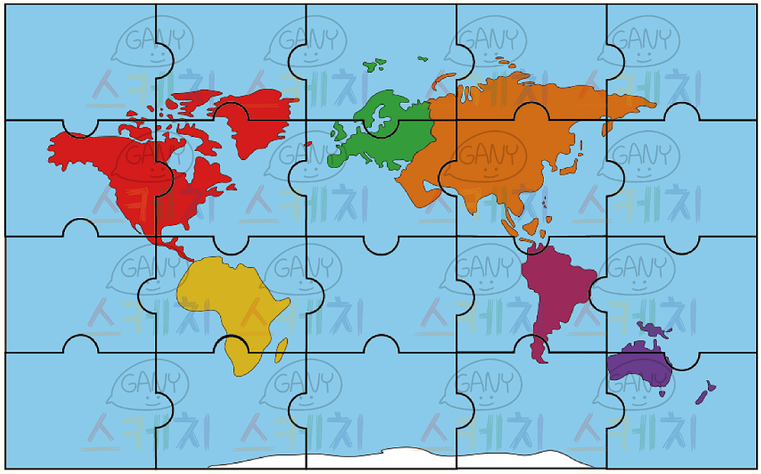 대륙 퍼즐 만들기