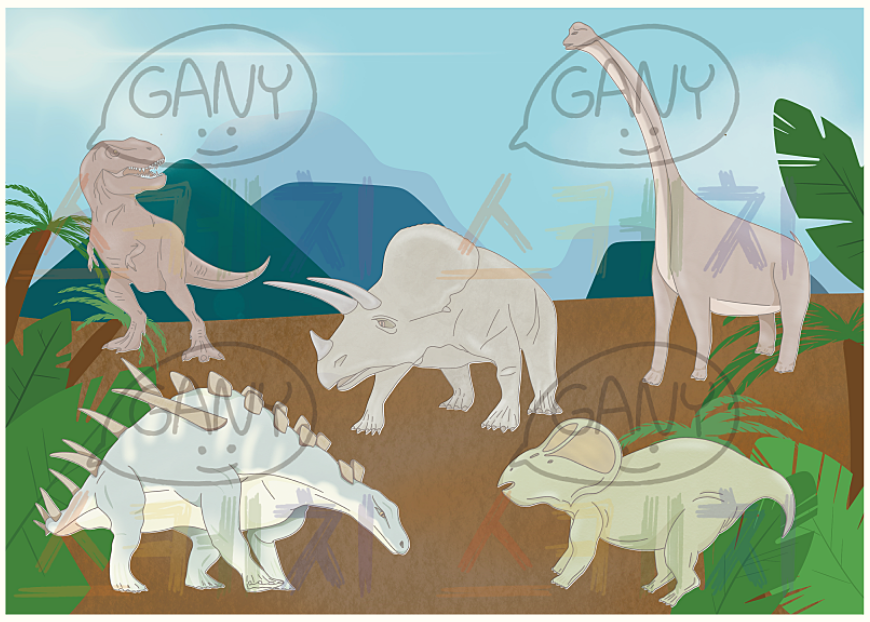 공룡 그림자 퍼즐판