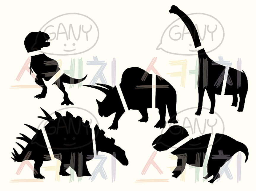 공룡 그림자 퍼즐판