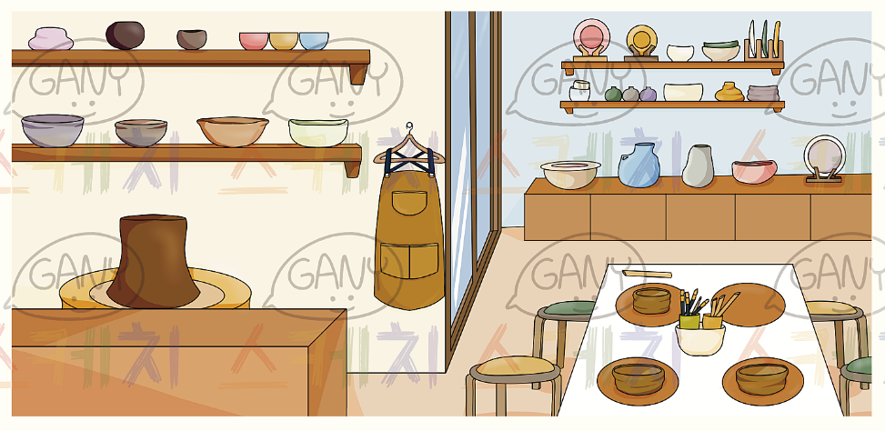 도자기 공방 배경