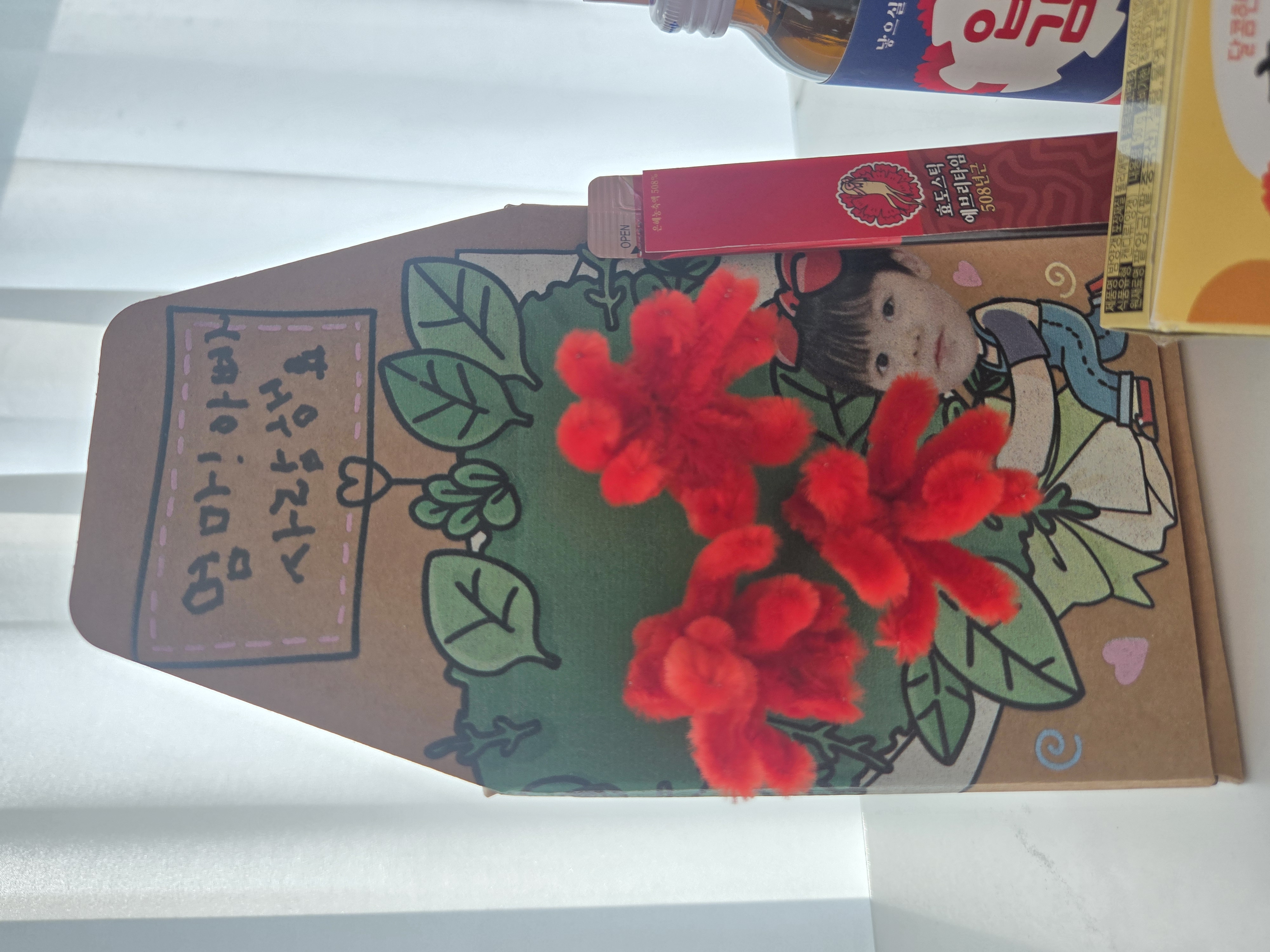 카네이션 꽃꽂이 선물상자 키트