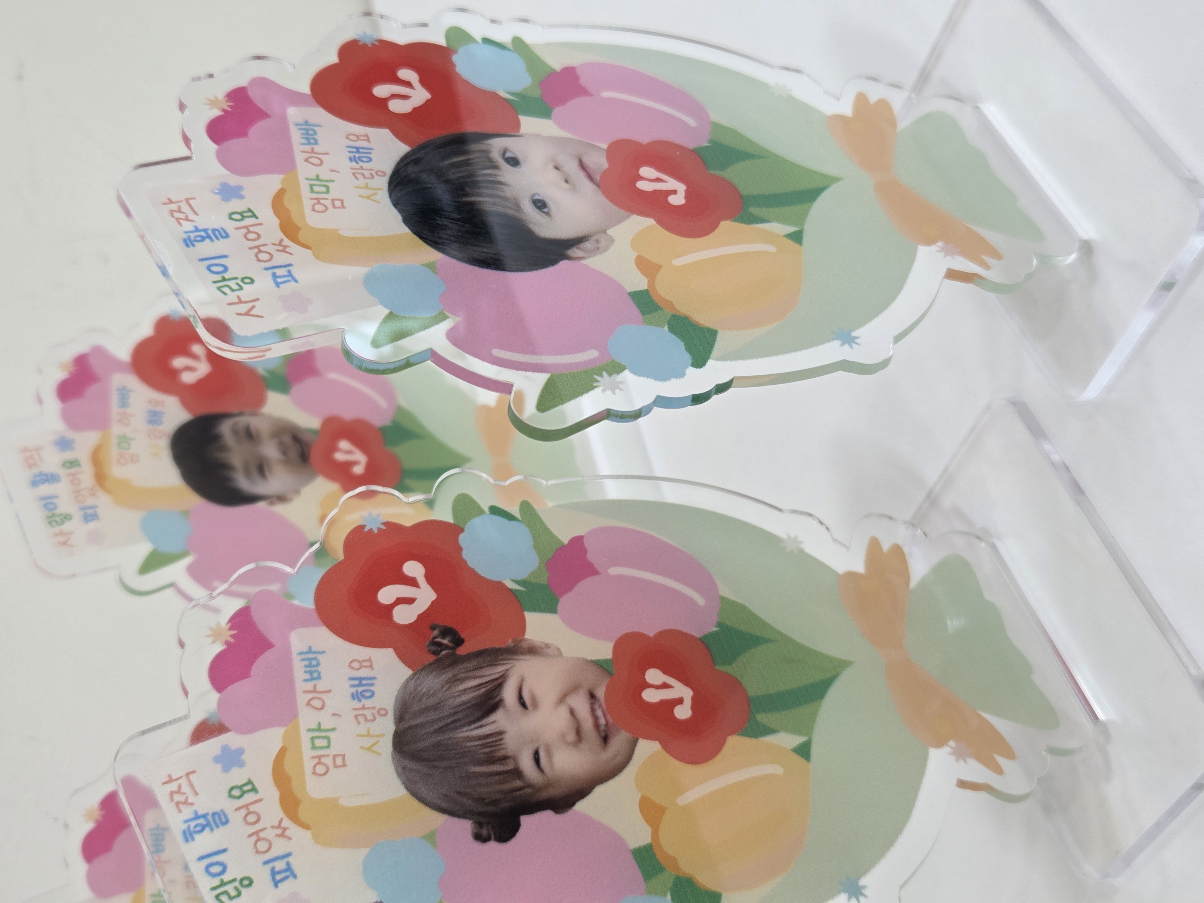 아크릴 꽃다발 등신대