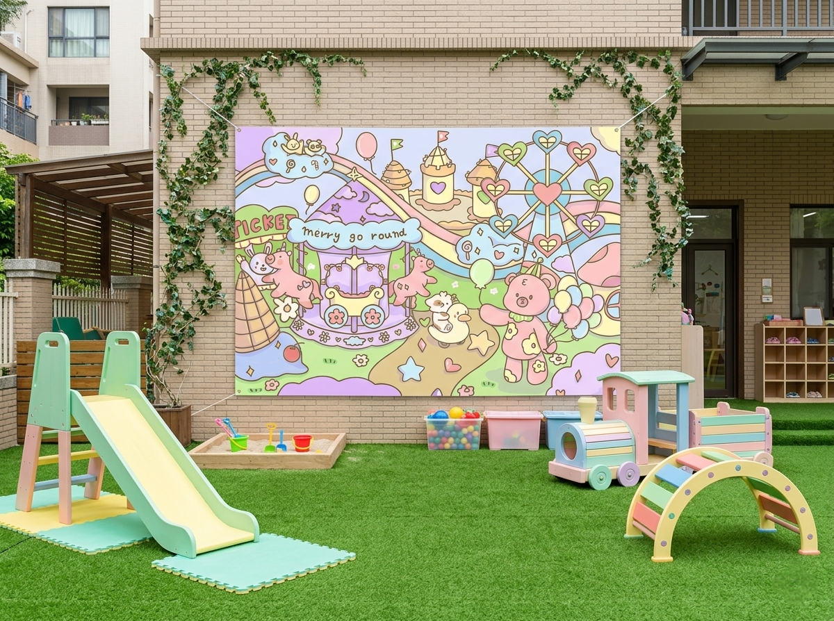 놀이동산 현수막