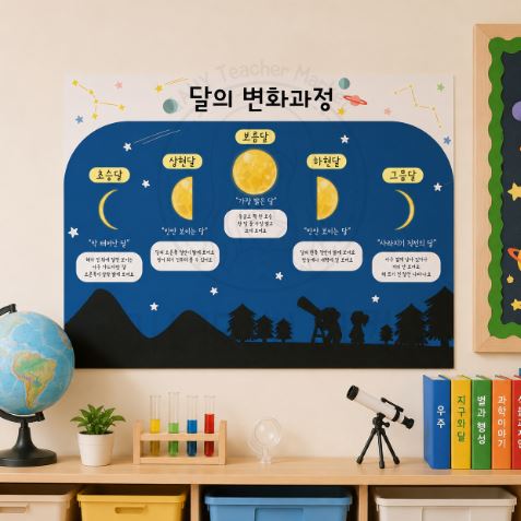 달의 변화과정 포스터